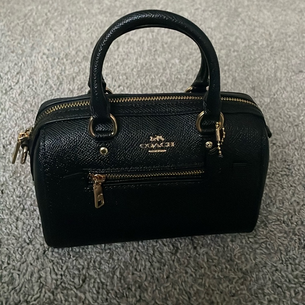 Coach black mini Rowan purse